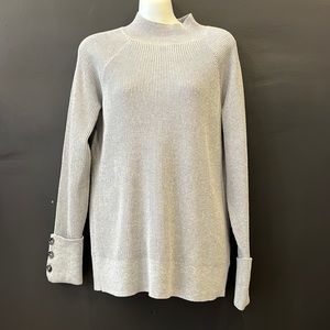 Michael Kors Pearl Heather Sweater with Cuff Buttons